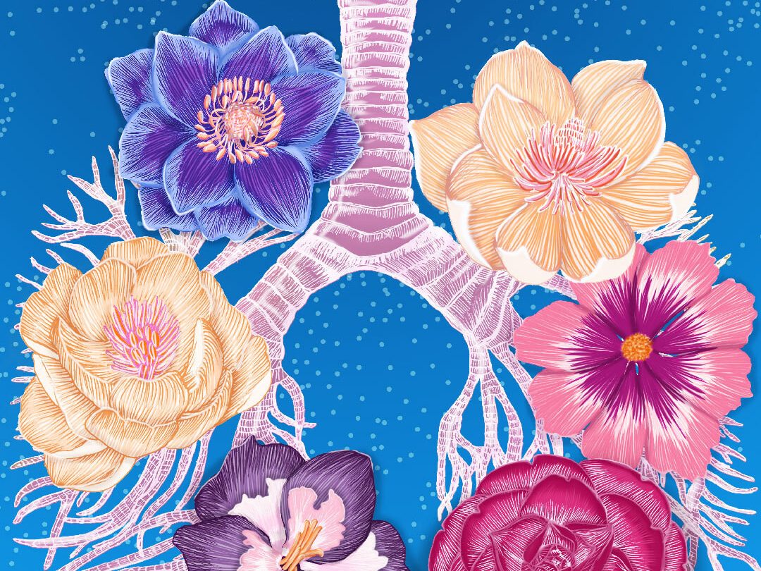 Lung flower blue